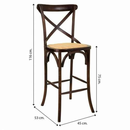 Tabure Alexandra House Living Smeđa Ratan Breza 53 x 116 x 45 cm Cijena