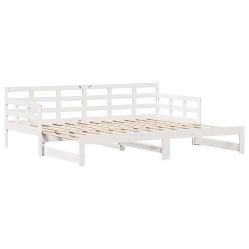 Dnevni krevet na razvlačenje s ladicama bez madraca 80x200 cm - Bijela 80 x 200 cm Cijena