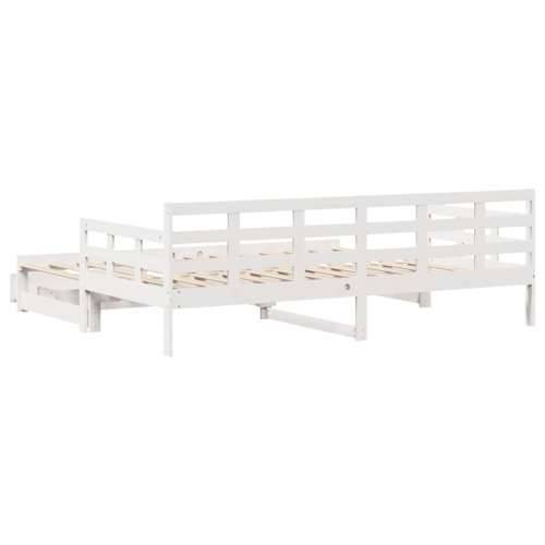 Dnevni krevet na razvlačenje s ladicama bez madraca 80x200 cm - Bijela 80 x 200 cm Cijena