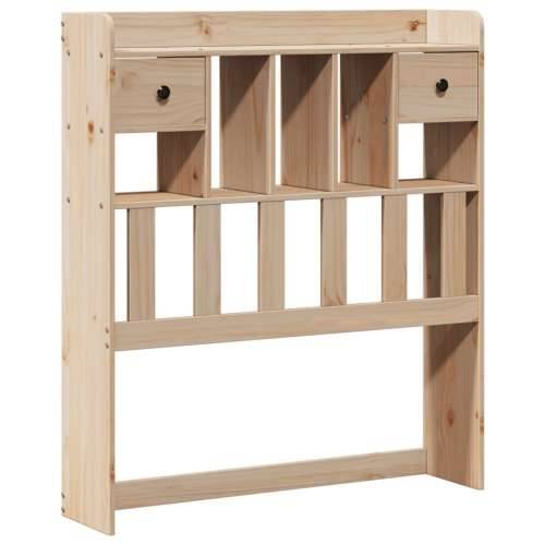 Krevet s regalom za knjige bez madraca 75x190 cm borovina - Prirodna 75 x 190 cm Cijena