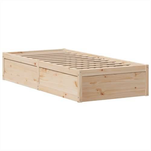 Okvir kreveta bez madraca 75 x 190 cm od masivne borovine - Prirodna 75 x 190 cm Cijena