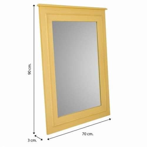 Zidno ogledalo Alexandra House Living Rumena 3 x 90 x 70 cm Pravokutno Cijena