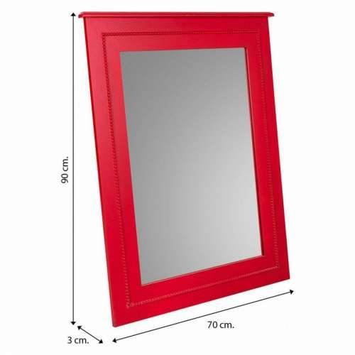 Zidno ogledalo Alexandra House Living Crvena 3 x 90 x 70 cm Pravokutno Cijena