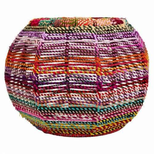 Tabure Alexandra House Living Crvena Uže Željezo 45 x 30 x 30 cm Cijena