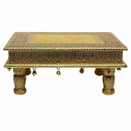 Pomoćni stolić Alexandra House Living zlatan Aluminij Drvo MDF 38 x 12 x 38 cm Cijena