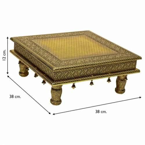 Pomoćni stolić Alexandra House Living zlatan Aluminij Drvo MDF 38 x 12 x 38 cm Cijena