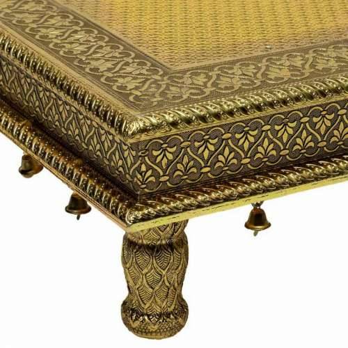 Pomoćni stolić Alexandra House Living zlatan Aluminij Drvo MDF 38 x 12 x 38 cm Cijena