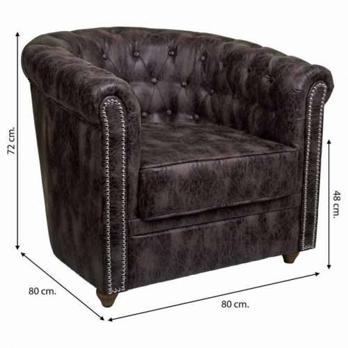 Fotelja Alexandra House Living Smeđa 80 x 72 x 80 cm tapecirani Cijena