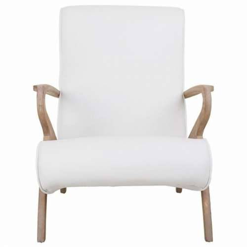 Fotelja Alexandra House Living Bijela 55 x 85 x 57 cm tapecirani Skaj Cijena