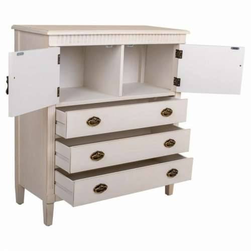 Komoda Alexandra House Living Bijela Ratan Jelovina Drvo MDF 36 x 90 x 82 cm Cijena