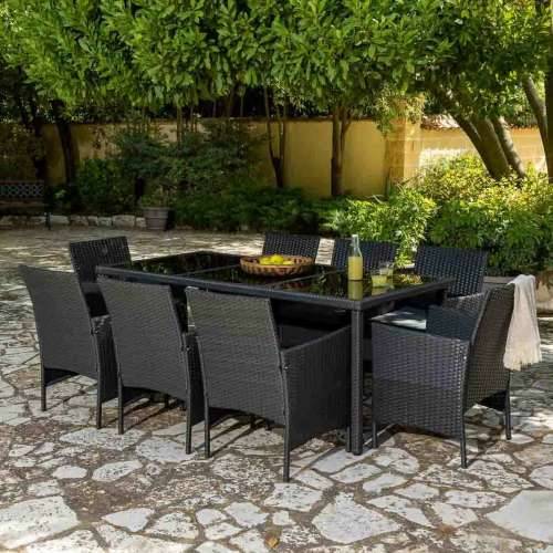 Vrtni namještaj Alexandra House Living Crna 61 x 85 x 58 cm 9 Dijelovi Cijena