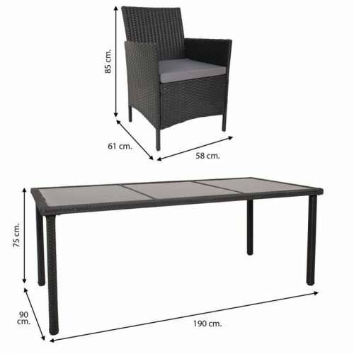 Vrtni namještaj Alexandra House Living Crna 61 x 85 x 58 cm 9 Dijelovi Cijena