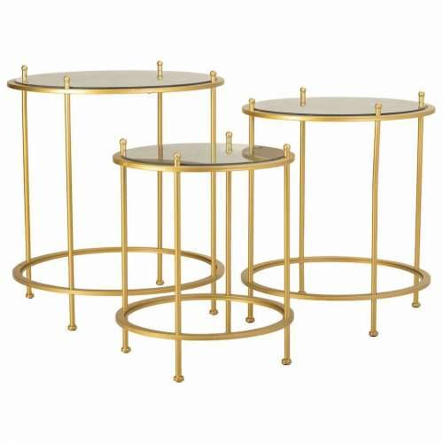 Set od tri stolice Alexandra House Living Zlato 53 x 60 x 53 cm Cijena