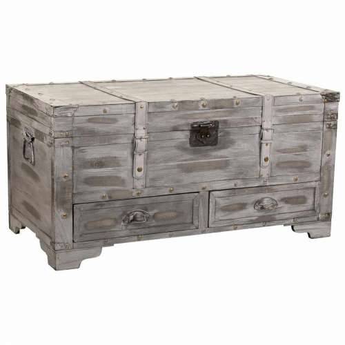 Škrinja Alexandra House Living Siva PVC Drvo Metal 45 x 45 x 90 cm Estilo vintage Cijena