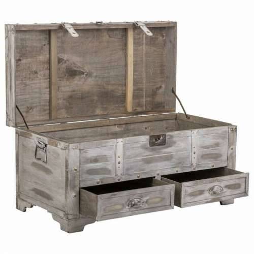 Škrinja Alexandra House Living Siva PVC Drvo Metal 45 x 45 x 90 cm Estilo vintage Cijena