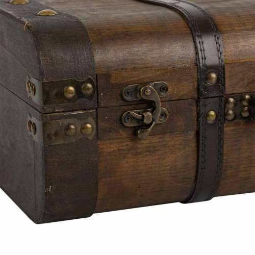 Dekorativni kofer Alexandra House Living Smeđa PVC Drvo Metal Vintage 30 x 16 x 45 cm 38 x 24 x 13,5 cm Ukrasni 2 Dijelovi Cijena