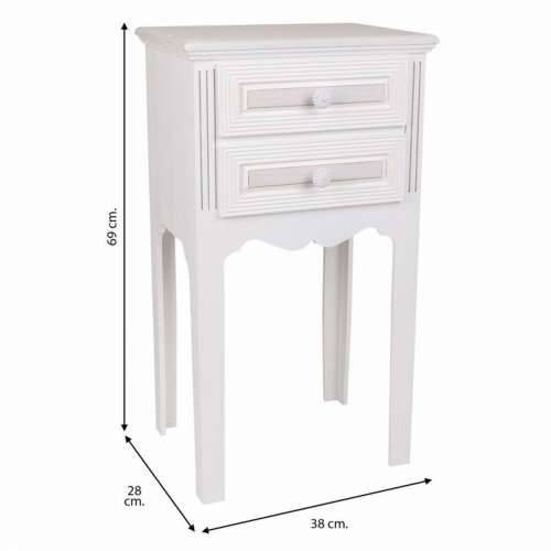 Noćni ormarić Alexandra House Living Bijela 28 x 69 x 38 cm Cijena