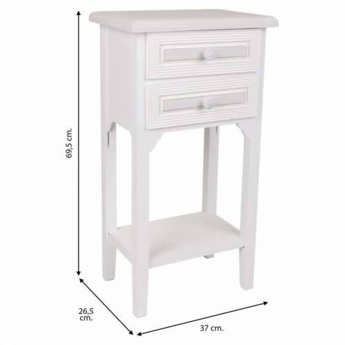 Noćni ormarić Alexandra House Living Bijela 26 x 69 x 37 cm Cijena