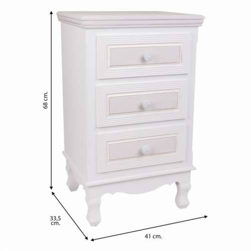 Noćni ormarić Alexandra House Living Bijela 33 x 68 x 41 cm Cijena