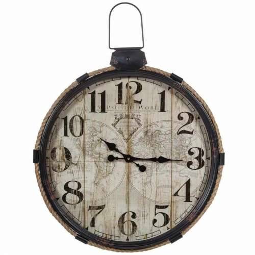 Zidni sat Alexandra House Living Crna Željezo Drvo MDF 69 x 2 x 64 cm Cijena