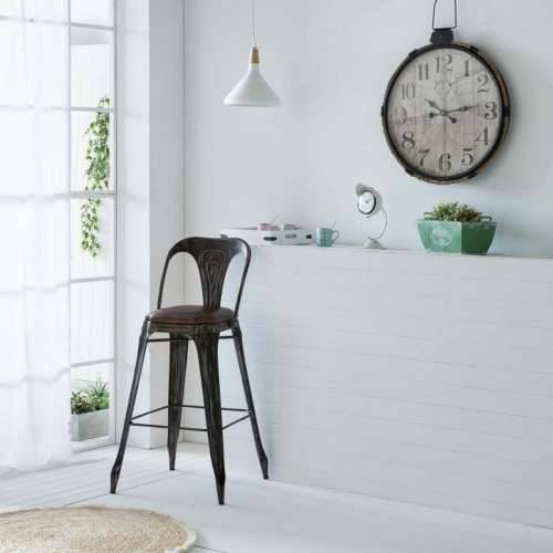 Zidni sat Alexandra House Living Crna Željezo Drvo MDF 69 x 2 x 64 cm Cijena