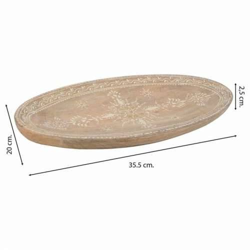 Stolni ukras Alexandra House Living Bijela Prirodno Drvo Manga 19 x 3 x 38 cm Cijena