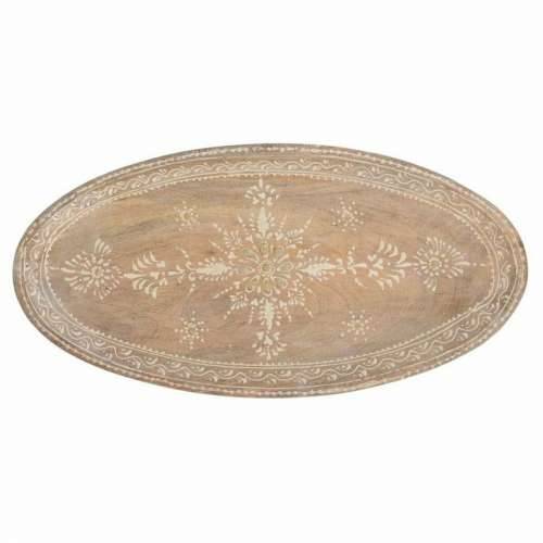 Stolni ukras Alexandra House Living Bijela Prirodno Drvo Manga 19 x 3 x 38 cm Cijena