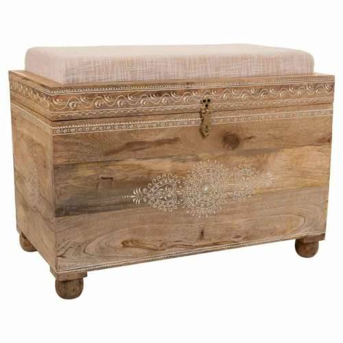 Stolac Alexandra House Living Bijela Prirodno Drvo Manga Drvo MDF 40 x 47 x 72 cm Cijena