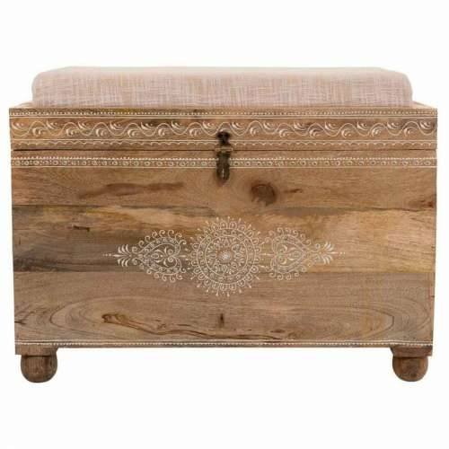 Stolac Alexandra House Living Bijela Prirodno Drvo Manga Drvo MDF 40 x 47 x 72 cm Cijena