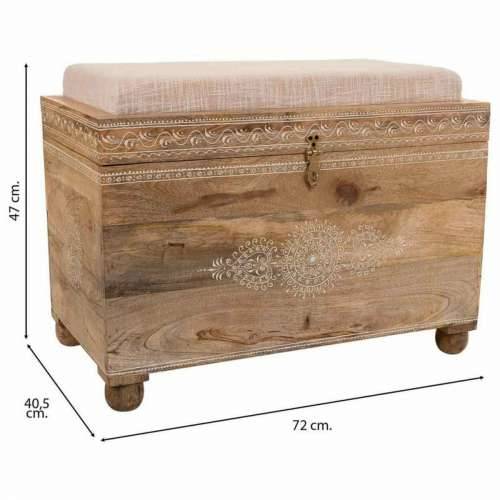 Stolac Alexandra House Living Bijela Prirodno Drvo Manga Drvo MDF 40 x 47 x 72 cm Cijena