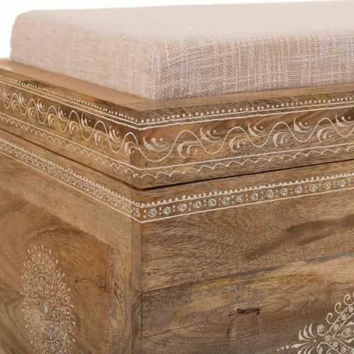 Stolac Alexandra House Living Bijela Prirodno Drvo Manga Drvo MDF 40 x 47 x 72 cm Cijena