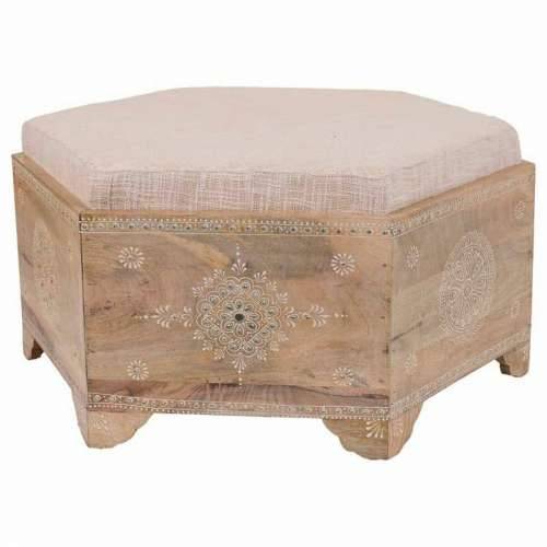 Stolac Alexandra House Living Bijela Prirodno Drvo Manga Drvo MDF 60 x 29 x 70 cm Cijena