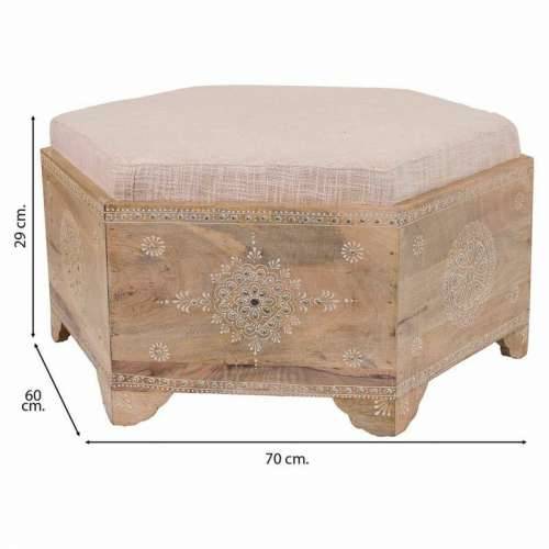 Stolac Alexandra House Living Bijela Prirodno Drvo Manga Drvo MDF 60 x 29 x 70 cm Cijena