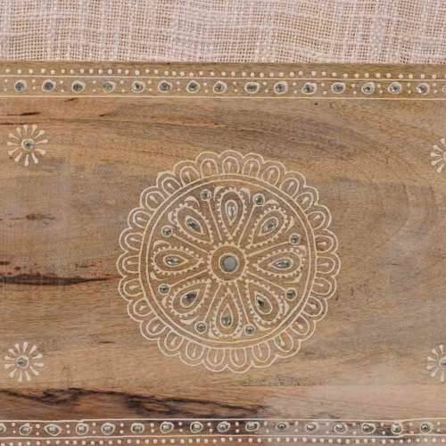 Stolac Alexandra House Living Bijela Prirodno Drvo Manga Drvo MDF 60 x 29 x 70 cm Cijena