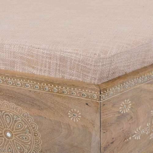 Stolac Alexandra House Living Bijela Prirodno Drvo Manga Drvo MDF 60 x 29 x 70 cm Cijena