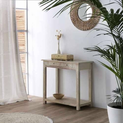 Ormarić s ladice Alexandra House Living Bijela Prirodno 40 x 76 x 135 cm Cijena