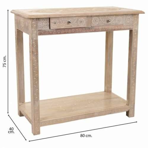 Ormarić s ladice Alexandra House Living Bijela Prirodno 40 x 76 x 135 cm Cijena