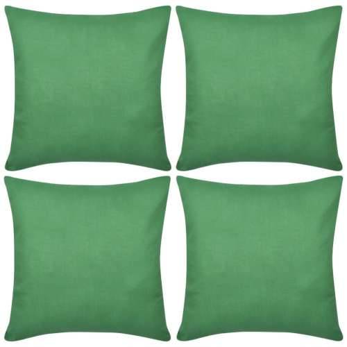 130922 4 Green Cushion Covers Cotton 40 x 40 cm Cijena