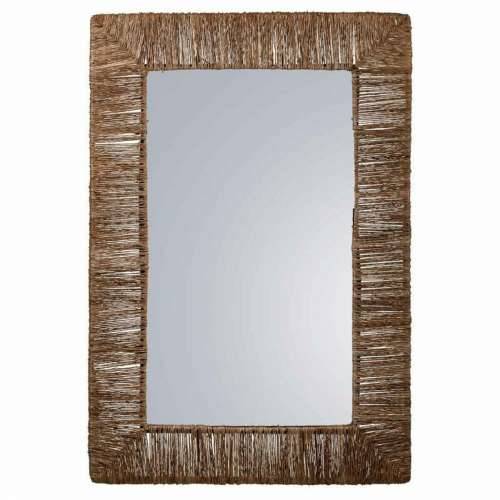 Zidno ogledalo Alexandra House Living Smeđa 3 x 61 x 91 cm Pravokutno Cijena