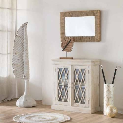 Zidno ogledalo Alexandra House Living Smeđa 3 x 61 x 91 cm Pravokutno Cijena