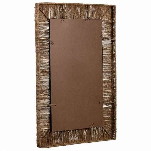 Zidno ogledalo Alexandra House Living Smeđa 3 x 61 x 91 cm Pravokutno Cijena