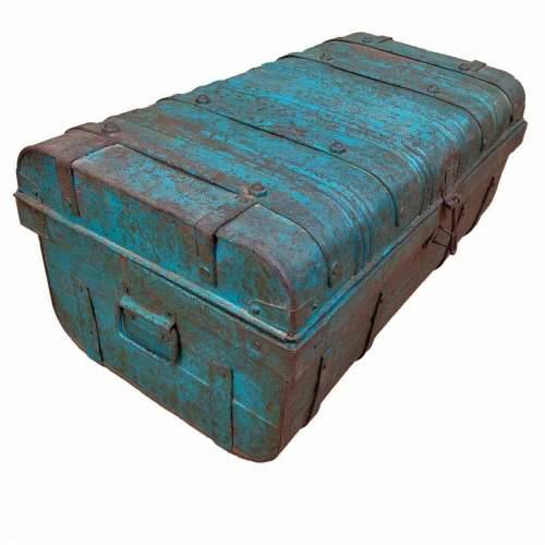 Dekorativni kofer Alexandra House Living Plava Željezo Obrtnički stil 36 x 19 x 66 cm Cijena