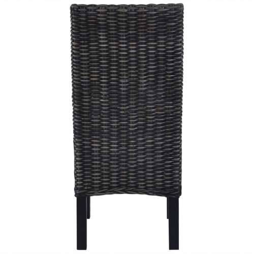 Blagovaonske stolice od kubu ratana i drva manga 6 kom crne Cijena