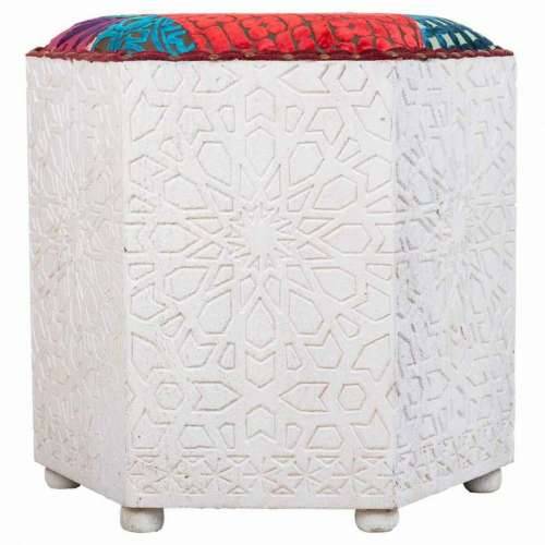 Tabure Alexandra House Living Bijela Drvo Manga 46 x 41 x 46 cm Cijena