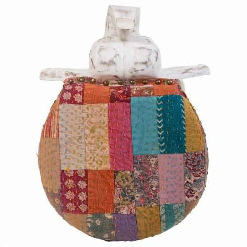 Tabure Alexandra House Living Bijela Drvo Manga Materijal 51 x 37 x 36 cm Slon Cijena