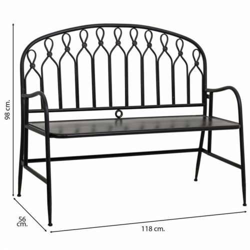 Klupa Alexandra House Living Crna Metal 56 x 98 x 118 cm Cijena
