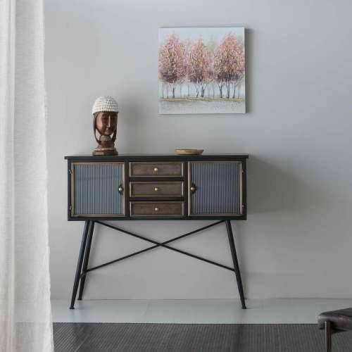 Ormarić za hodnik Alexandra House Living Smeđa Metal 42 x 100 x 122 cm Cijena