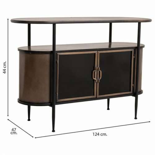 Ormarić za hodnik Alexandra House Living Smeđa Metal Staklo 42 x 80 x 121 cm Cijena