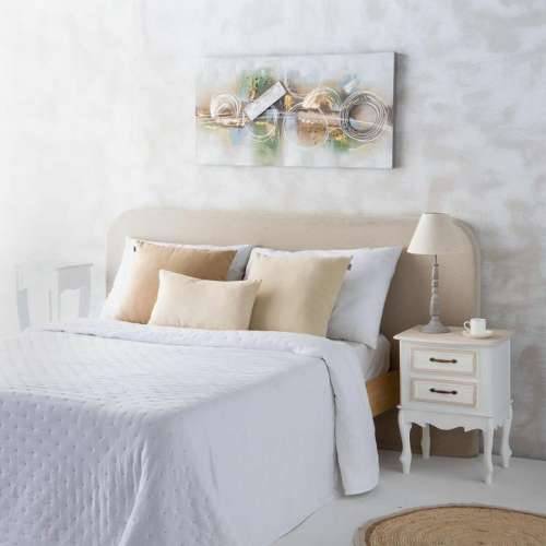 Stolna svjetiljka Alexandra House Living Bijela Siva Metal Tkanina 220-240 V 23 x 49 x 23 cm Cijena