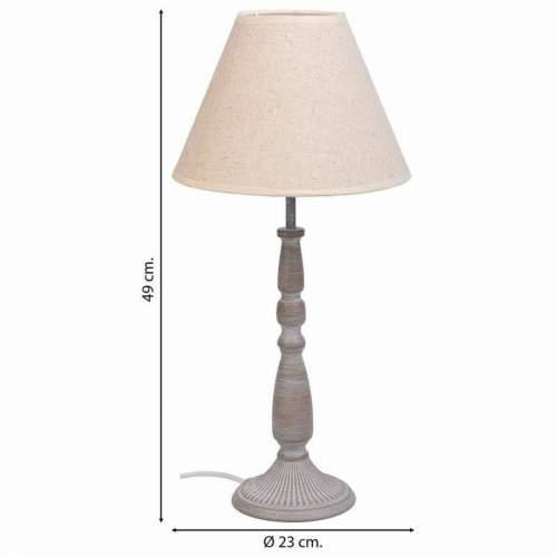 Stolna svjetiljka Alexandra House Living Bijela Siva Metal Tkanina 220-240 V 23 x 49 x 23 cm Cijena
